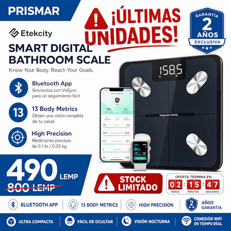 SmartScale Pro – Báscula Inteligente Bluetooth