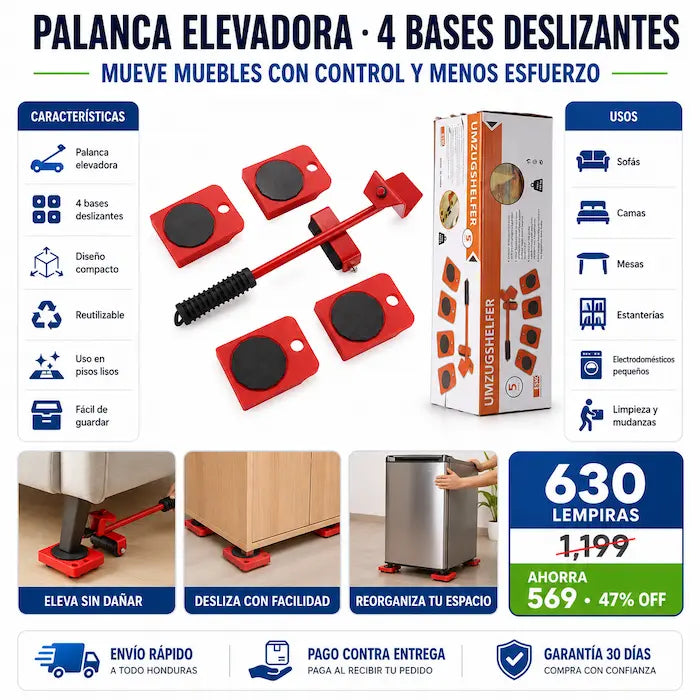 Kit Portador de Objetos para Mover Muebles