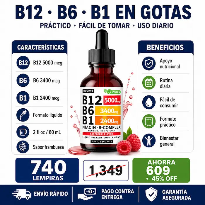 Vitamina B12 Líquida con B6 y B1