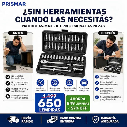 ProTool 46-Max™ – Kit Profesional 46 Piezas