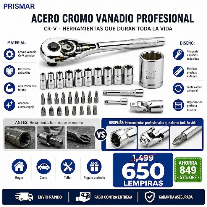 ProTool 46-Max™ – Kit Profesional 46 Piezas