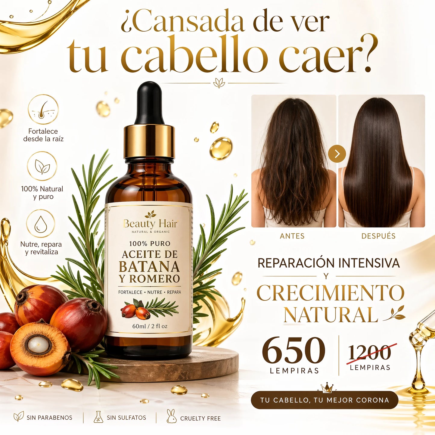 Batana Hair Pro — El Secreto que las Hondureñas Usaban para Tener Cabello Perfecto 🌿