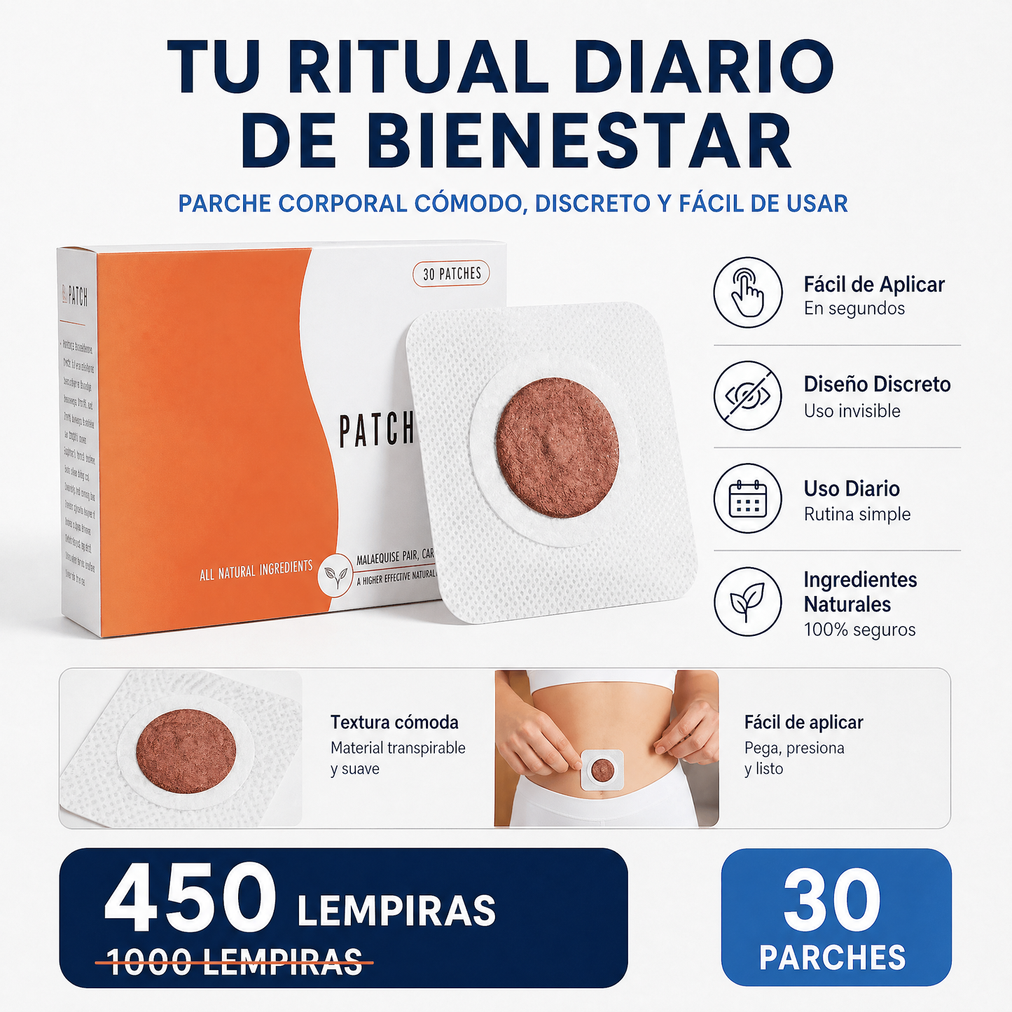 SlimPatch Detox parche natural desintoxicante de Cuerpo
