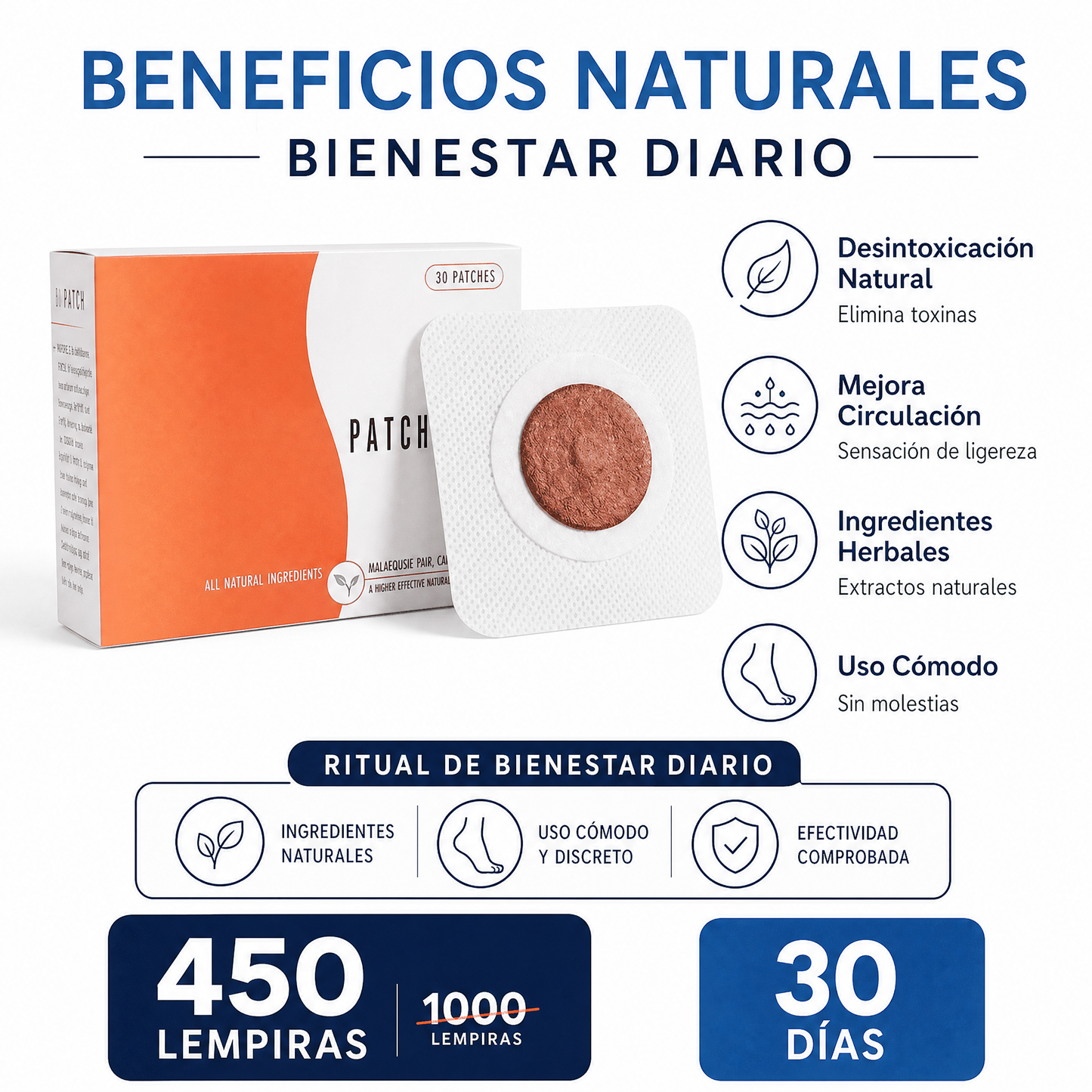 SlimPatch Detox parche natural desintoxicante de Cuerpo
