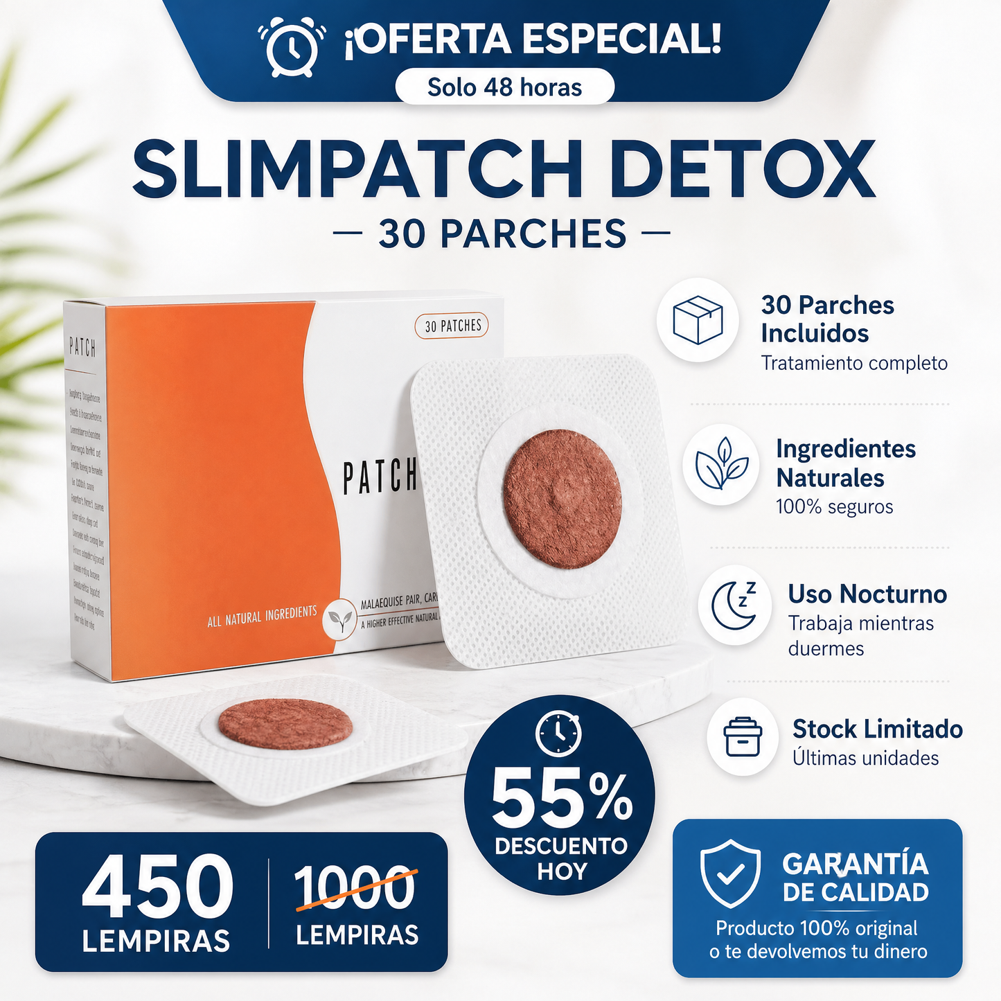 SlimPatch Detox parche natural desintoxicante de Cuerpo