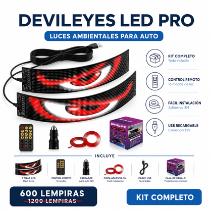 DevilEyes LED Pro – Transforma tu Auto con Luces Ambientales RGB 🚗🔥