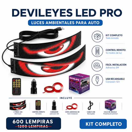 DevilEyes LED Pro – Transforma tu Auto con Luces Ambientales RGB 🚗🔥