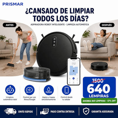 Mini CleanBot Pro – Robot Aspiradora Inteligente potente + Garantia 12 meses