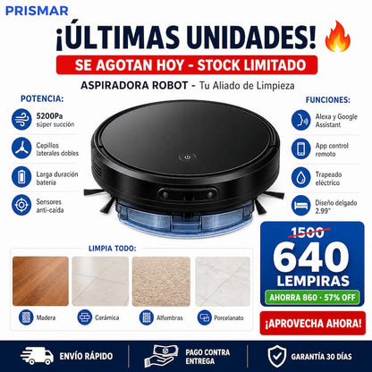 Mini CleanBot Pro – Robot Aspiradora Inteligente potente + Garantia 12 meses