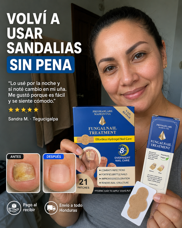 Kit 2 en 1 para el Cuidado de Uñas Dañadas | Parches Hydrogel + Sérum | Pago al Recibir Honduras"