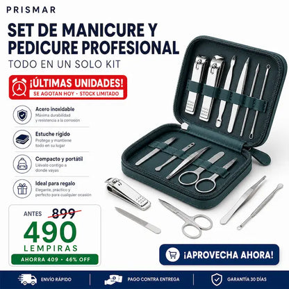 Set de Manicure y Pedicure Profesional con Estuche — Uñas Perfectas en Casa Sin Ir al Salón