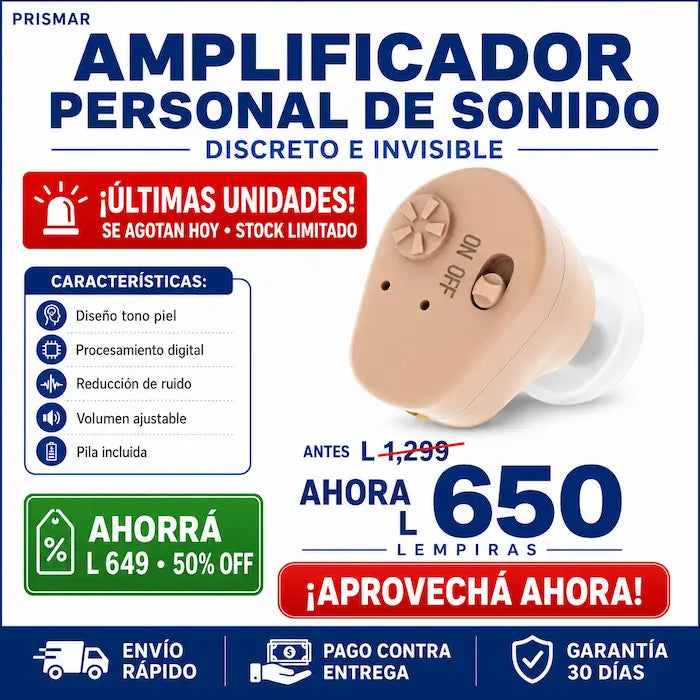 Amplificador Personal de Sonido Invisible — Escuchá la TV, Conversaciones y Reuniones con Más Claridad