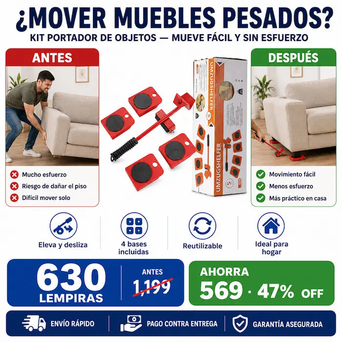 Kit Portador de Objetos para Mover Muebles