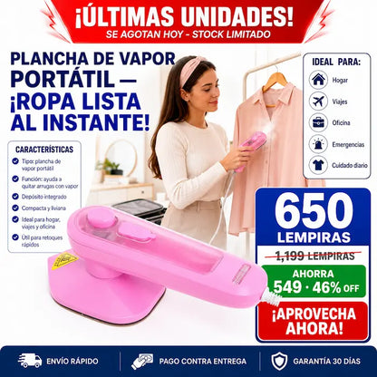 Plancha de Vapor Eléctrica Portátil