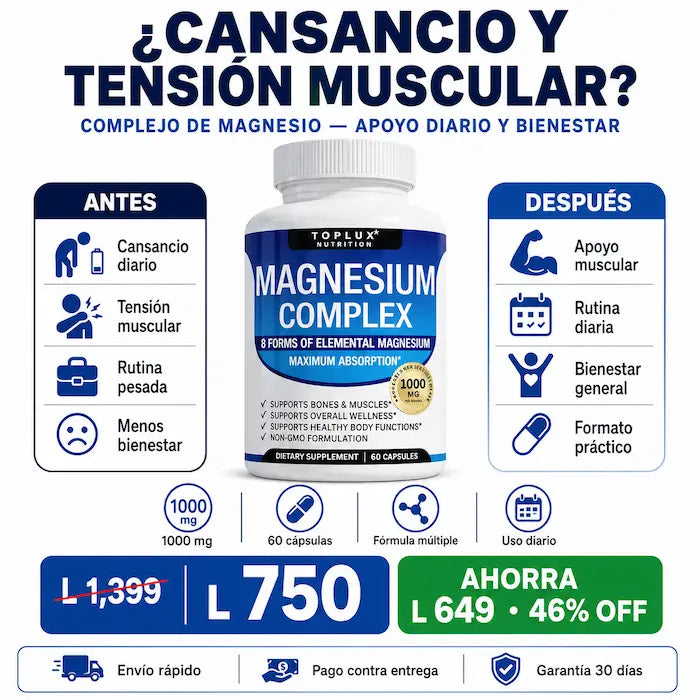 Complejo de Magnesio 1000 mg 60 Cápsulas