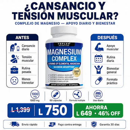 Complejo de Magnesio 1000 mg 60 Cápsulas