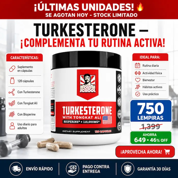 Turkesterone con Tongkat Ali y Bioperine 120 Cápsulas