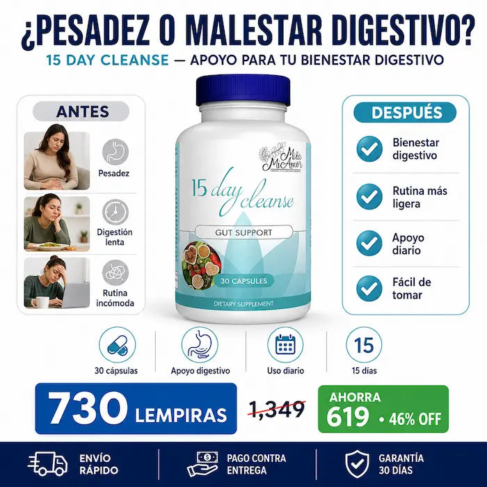 15 Day Cleanse Gut Support 30 Cápsulas