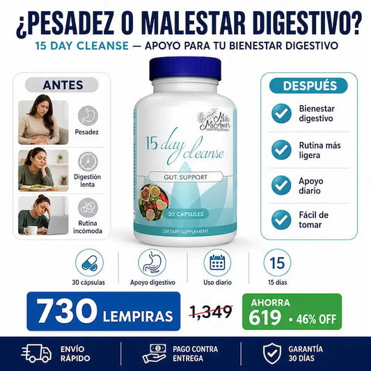 15 Day Cleanse Gut Support 30 Cápsulas