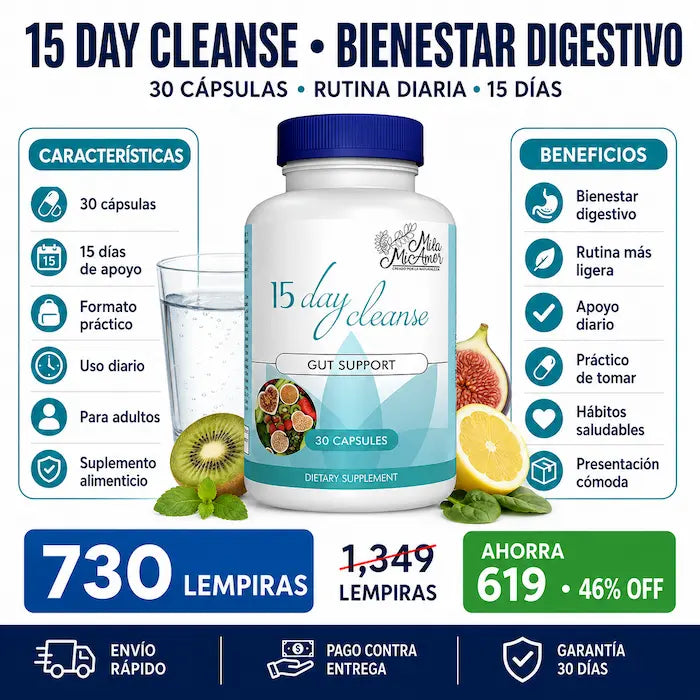 15 Day Cleanse Gut Support 30 Cápsulas