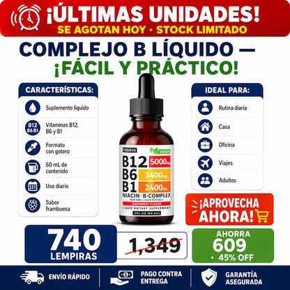 Vitamina B12 Líquida con B6 y B1