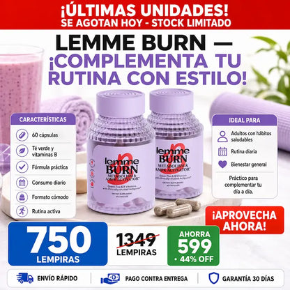 Lemme Burn Metabolism & Appetite Activator 60 Cápsulas