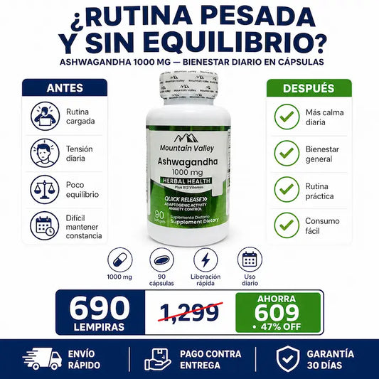 Ashwagandha 1000 mg 90 Cápsulas