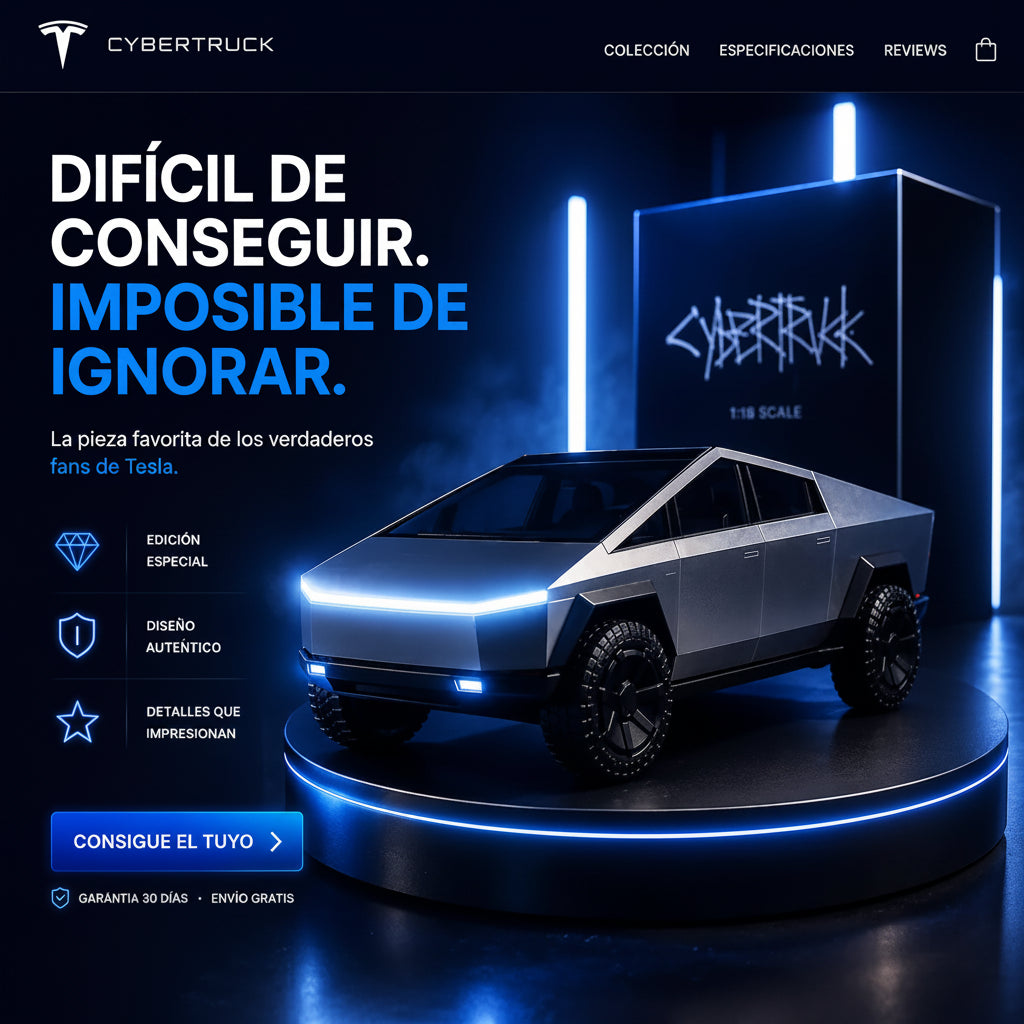 The Official Tesla Shop/Cybertruck 1:18 scala Cybertruck Control Remoto -  + garantia 12 meses gratis