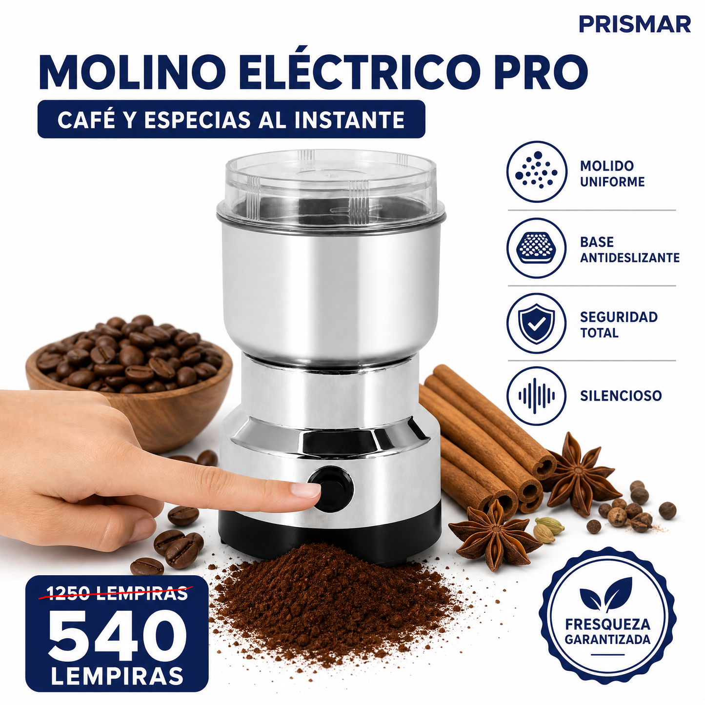 Molino Eléctrico de Café y Especias