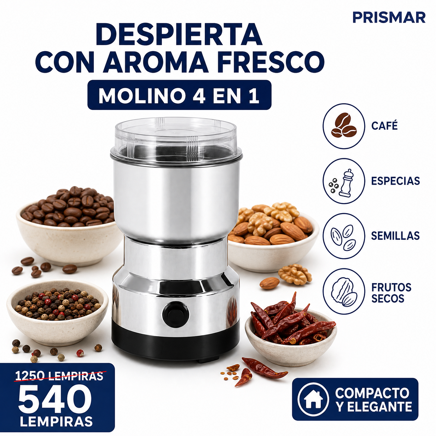 Molino Eléctrico de Café y Especias