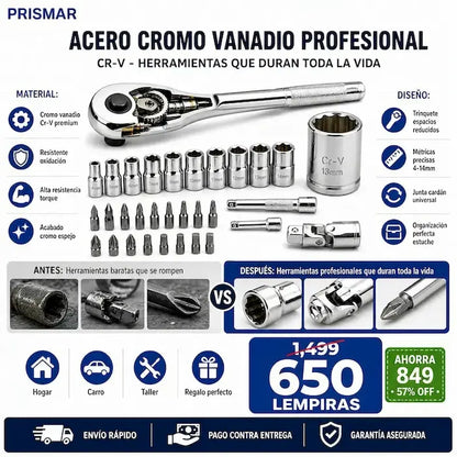 ProTool 46-Max™ – Kit Profesional 46 Piezas