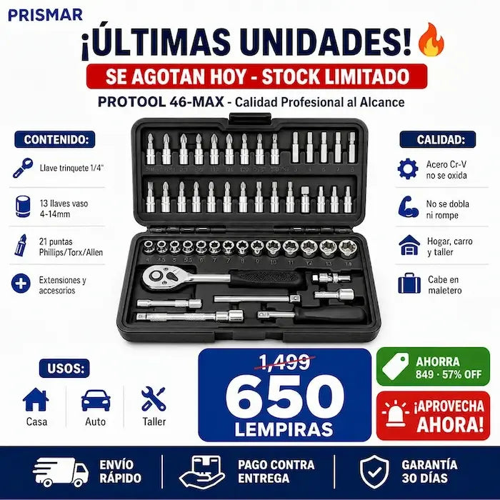 ProTool 46-Max™ – Kit Profesional 46 Piezas