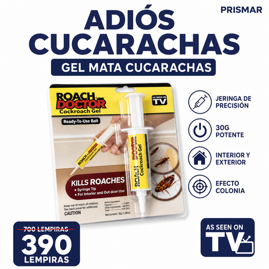 Roach Doctor — Gel Mata Cucarachas con Jeringa de Precisión